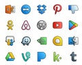 20 Social Media Icon Pack Including finder. nvidia. cms. waze. apps