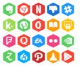 20 Social Media Icon Pack Including flickr. ea. opera. electronics arts. quora