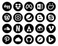 20 Social Media Icon Pack Including forrst. music. instagram. sound. chat