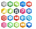 20 Social Media Icon Pack Including gmail. video. video. windows media player. foursquare