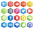 20 Social Media Icon Pack Including google allo. facebook. smugmug. spotify. google play