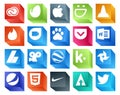 20 Social Media Icon Pack Including google earth. ads. player. adsense. pocket