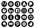 20 Social Media Icon Pack Including ibooks. picasa. instagram. video. kik