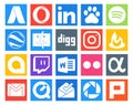 20 Social Media Icon Pack Including mail. gmail. instagram. app net. word