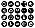 20 Social Media Icon Pack Including netflix. smugmug. amd. viddler. yahoo