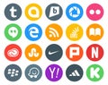20 Social Media Icon Pack Including nike. adobe. stockoverflow. cc. ibooks