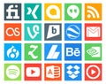 20 Social Media Icon Pack Including nvidia. ads. google earth. adsense. drupal