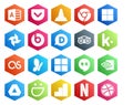 20 Social Media Icon Pack Including nvidia. microsoft. beats pill. msn. kik