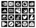 20 Social Media Icon Pack Including overflow. question. xiaomi. stockoverflow. basecamp