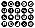 20 Social Media Icon Pack Including shazam. css. browser. evernote. myspace