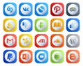 20 Social Media Icon Pack Including sound. ati. android. swarm. email