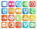 20 Social Media Icon Pack Including stumbleupon. chrome. xiaomi. music. soundcloud