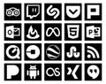 20 Social Media Icon Pack Including stumbleupon. driver. meta. car. quicktime