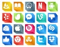 20 Social Media Icon Pack Including stumbleupon. like. vine. shazam. beats pill