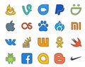 20 Social Media Icon Pack Including swift. wattpad. drupal. overflow. question