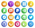 20 Social Media Icon Pack Including twitter. ads. paypal. adsense. browser