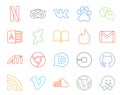 20 Social Media Icon Pack Including uber. chrome. deviantart. ati. email