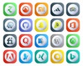 20 Social Media Icon Pack Including xbox. wordpress. snapchat. finder. quora