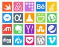 20 Social Media Icon Pack Including yahoo. ati. messenger. utorrent. player