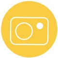 Social media icon, photo camera instagram icon Royalty Free Stock Photo