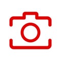 Social media icon, red photo camera icons Royalty Free Stock Photo