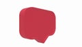 Social media icon in a red shape. New follower or subscriber increasing concept.