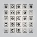 Social Media Icon Set Royalty Free Stock Photo