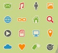 social media icon set Royalty Free Stock Photo