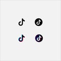 Social media icon Tiktok logo vector icon