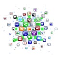 Social Media icons apps concept