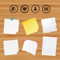 Social media icons. Chat speech bubble and Mail. Royalty Free Stock Photo