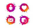 Social media icons. Chat speech bubble and Mail. Vector Royalty Free Stock Photo