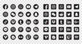 Social media icons. Facebook, Instagram, Twitter, Youtube, Pinterest, Behance, Vimeo, Google, Skype, Viber, TikTok, Whatsapp,