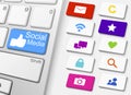 Social Media Icons Keyword Tags