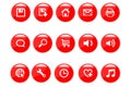 Social media icons pack round Royalty Free Stock Photo