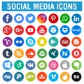 Social media icons pack round