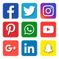 Social media icons Royalty Free Stock Photo