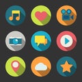 Social media icons set for blogging Royalty Free Stock Photo