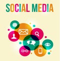 Social network concept colorful background Royalty Free Stock Photo