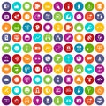 100 social media icons set color Royalty Free Stock Photo