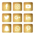 Social media icons set Logo Vector Illustrator