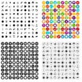 100 social media icons set vector variant Royalty Free Stock Photo