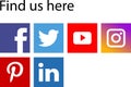 Social media icons Royalty Free Stock Photo