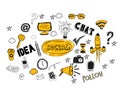 Social media icons. Royalty Free Stock Photo