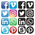 Social media icons vector collection