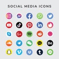 Social Media Icons vector illustration poster template Royalty Free Stock Photo