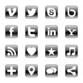 Social media icons Royalty Free Stock Photo