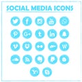 Social Media Icons. Vector symbols