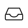 Social media inbox line icon. inbox isolated simple icon