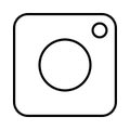 Social media Instagram Camera Icon or Logo Illustration